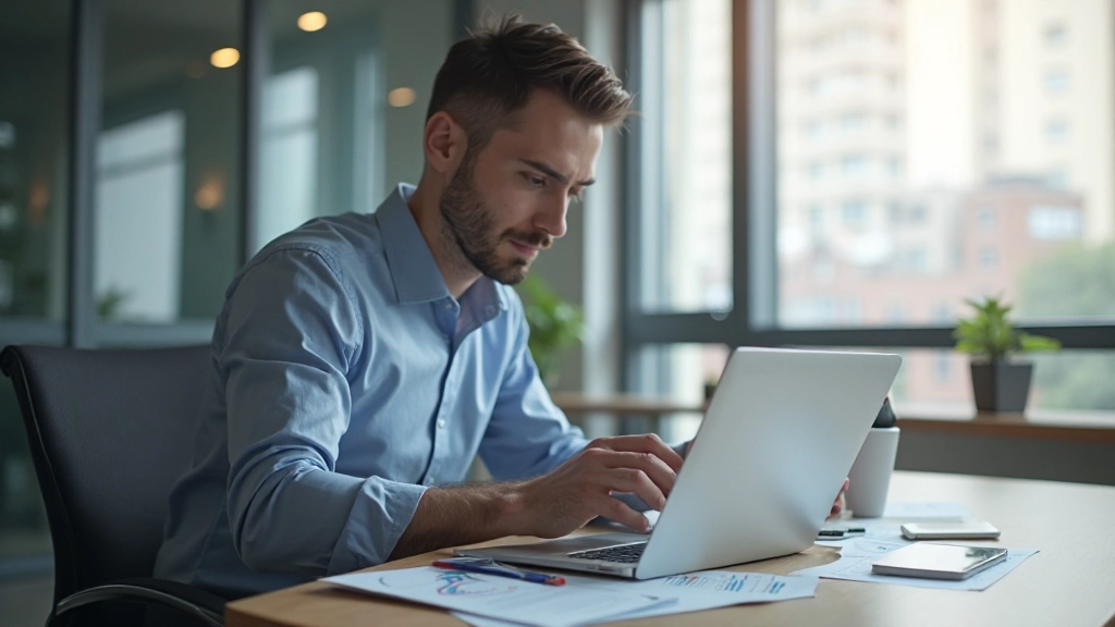 Таблица с финансовыми данными и диаграммами на экране монитора