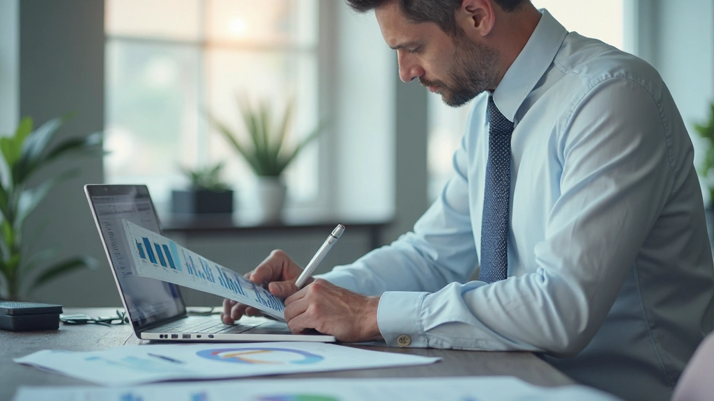 Рабочий стол с графиками и диаграммами бюджетного планирования